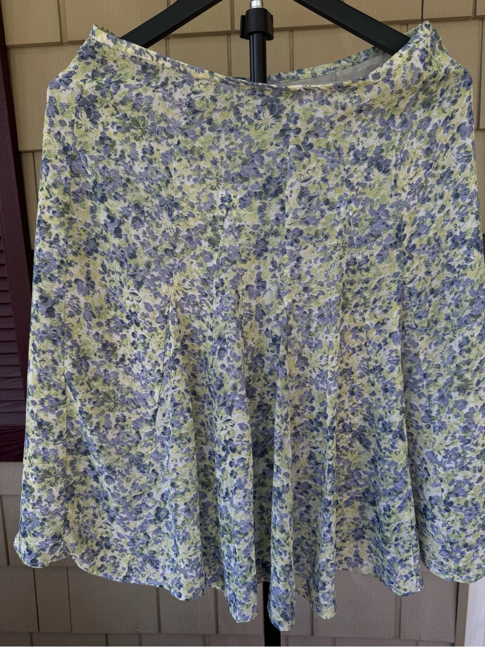 Talbots Lavender and Yellow Floral Skater Skirt